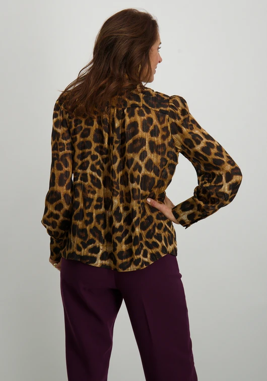 Geisha Animal print blouse 43881-26