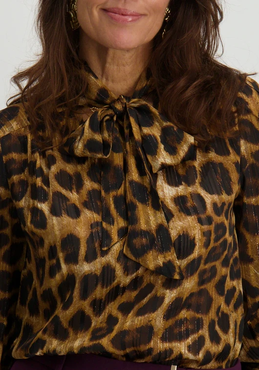 Geisha Animal print blouse 43881-26