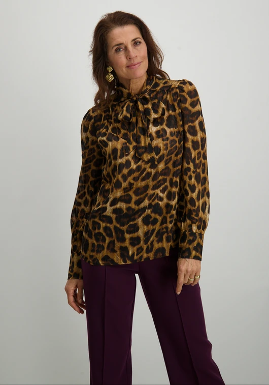Geisha Animal print blouse 43881-26