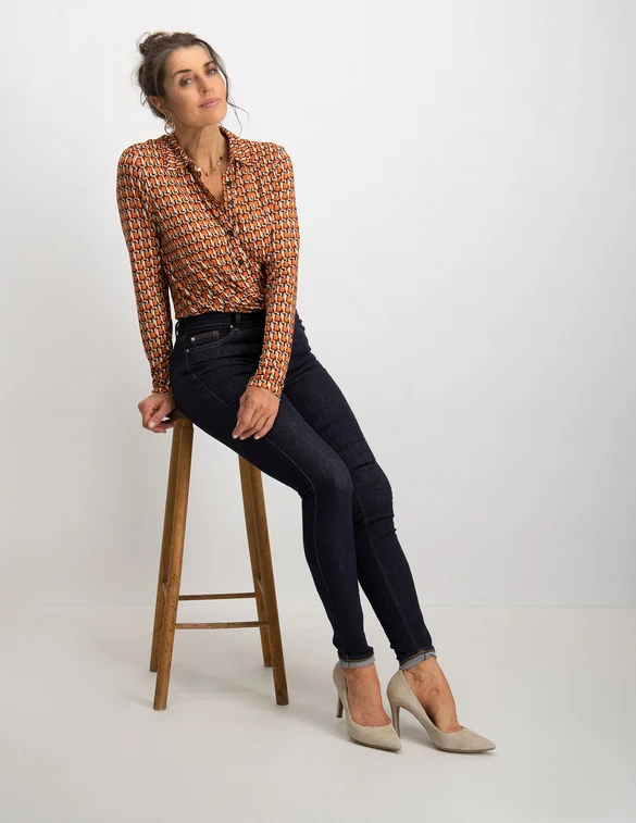 Geisha Blouse AOP 22521-60