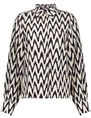 Geisha Blouse AOP bi-color 53163-70