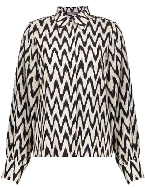 Geisha Blouse AOP bi-color 53163-70