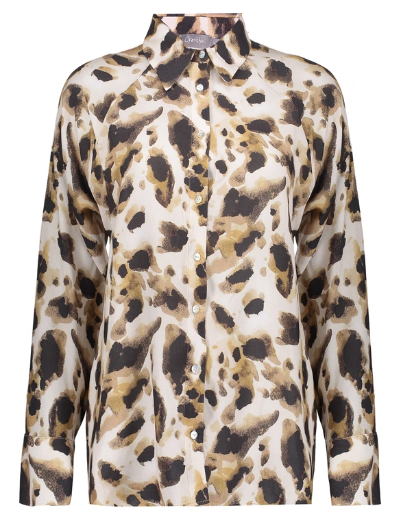Geisha Blouse AOP leopard 43855-40