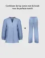 Geisha Blouse chambray 53164-70