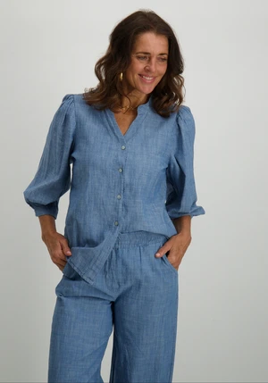 Geisha Blouse chambray 53164-70