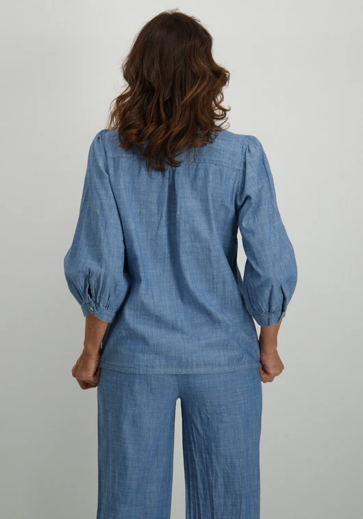 Geisha Blouse chambray 53164-70