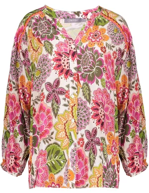 Geisha Blouse flower print 53202-20