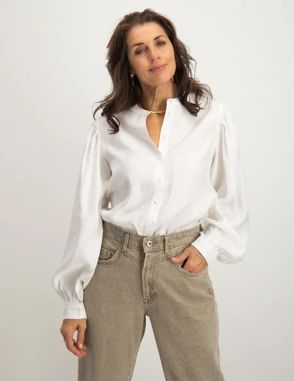 Geisha Blouse, knitted back 23502-10