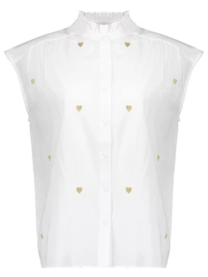 Geisha Blouse lurex hearts 53341-81