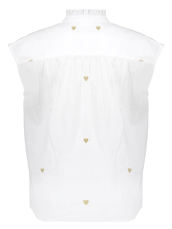 Geisha Blouse lurex hearts 53341-81