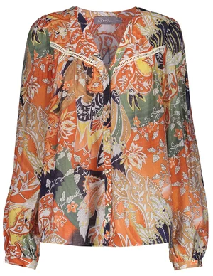 Geisha Blouse paisley flowers 33127-26