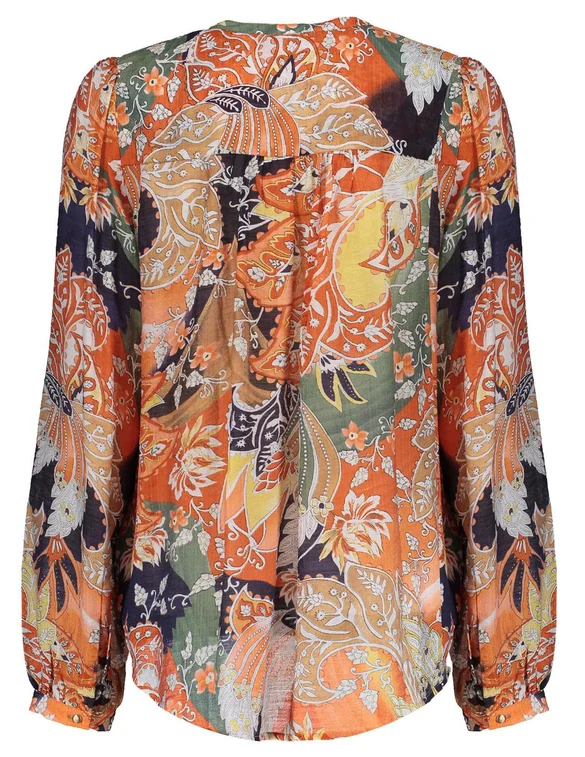 Geisha Blouse paisley flowers 33127-26