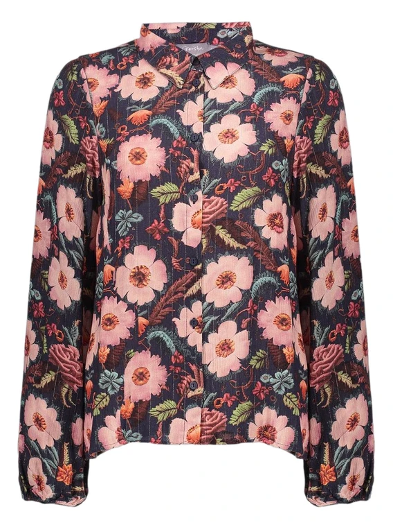 Geisha Blouse print flowers 53610-20