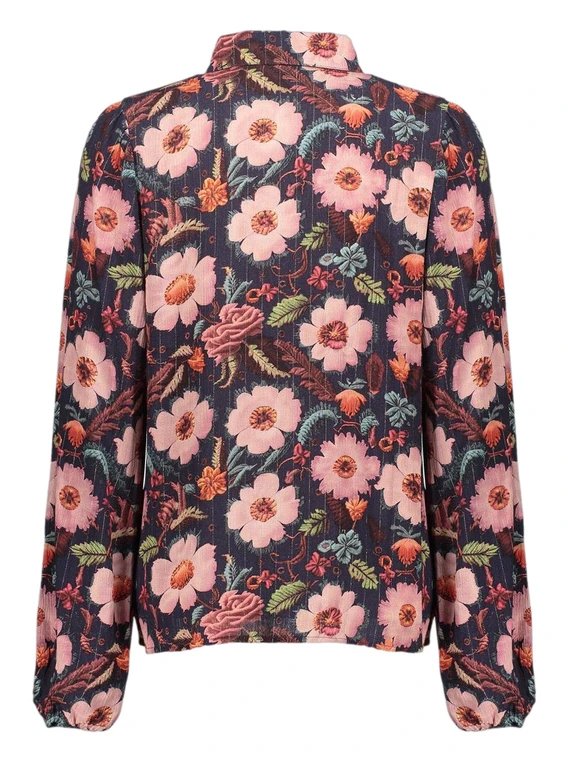 Geisha Blouse print flowers 53610-20