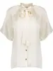 Geisha BLouse satin with bow 53072-14