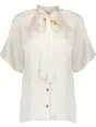 Geisha BLouse satin with bow 53072-14