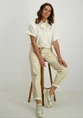 Geisha BLouse satin with bow 53072-14