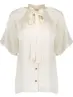 Geisha BLouse satin with bow 53072-14