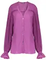 Geisha Blouse solid with lace tape 33182-70