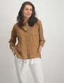 Geisha Blouse solid with pocket 23111-81