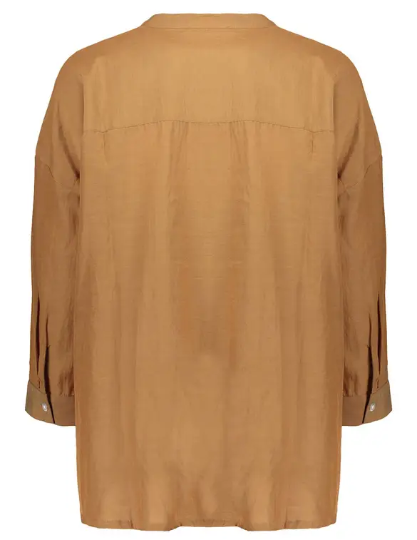 Geisha Blouse solid with pocket 23111-81