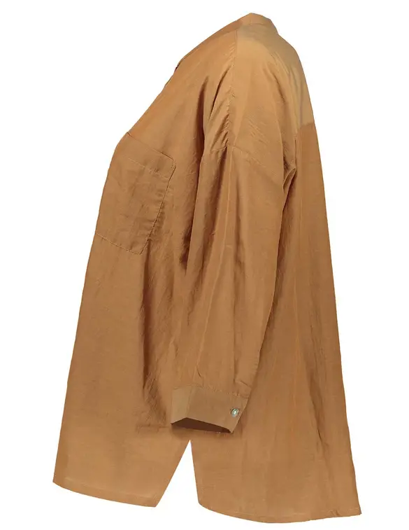 Geisha Blouse solid with pocket 23111-81