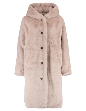 Geisha Coat fake fur with hood 48530-21