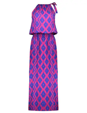 Geisha Dress AOP long with halter 37415-70