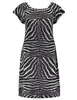 Geisha Dress elastic neck AOP 37053-60 MAY