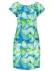 Geisha Dress elastic neck AOP 37053-60 MAY