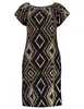 Geisha Dress elastic neck AOP 37053-60 MAY