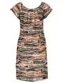 Geisha Dress elastic neck AOP 37053-60 MAY