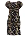 Geisha Dress elastic neck AOP 37053-60 MAY