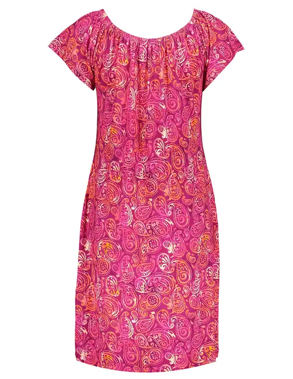 Geisha Dress elastic neck AOP 37053-60 MAY