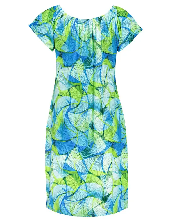 Geisha Dress elastic neck AOP 37053-60 MAY