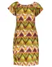 Geisha Dress elastic neck AOP 37053-60 MAY