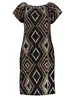 Geisha Dress elastic neck AOP 37053-60 MAY