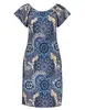 Geisha Dress elastic neck AOP 37381-60 MAY