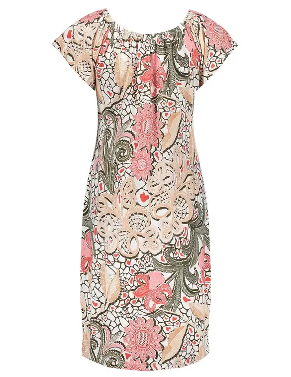Geisha Dress elastic neck AOP 37381-60 MAY