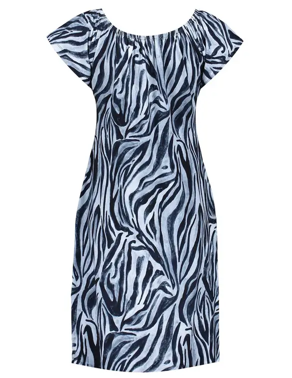 Geisha Dress elastic neck AOP 37381-60 MAY