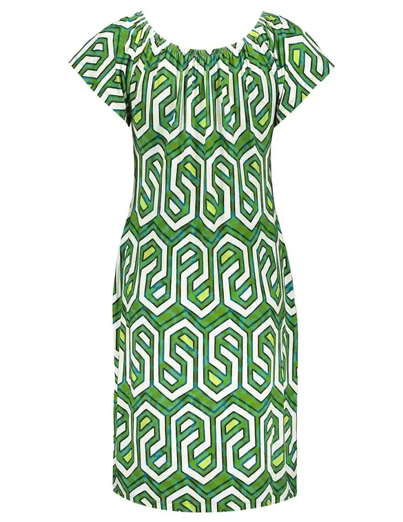 Geisha Dress elastic neck AOP 37381-60 MAY