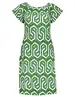 Geisha Dress elastic neck AOP 37381-60 MAY