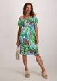 Geisha Dress elastic shoulder jersey AOP 57363-60 MAY