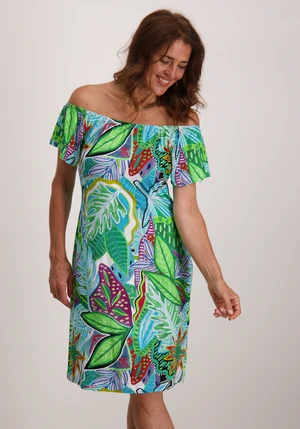 Geisha Dress elastic shoulder jersey AOP 57363-60 MAY