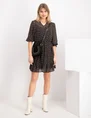 Geisha Dress little flower print & ruffle 17057-26