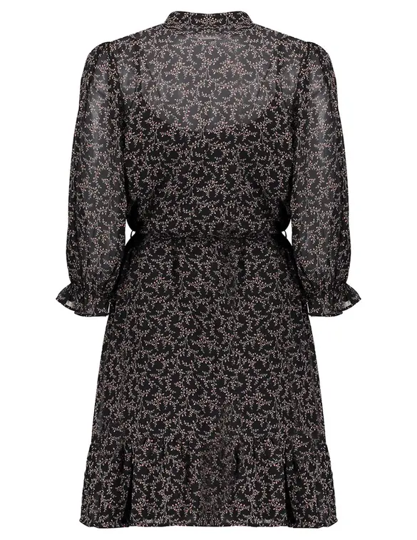 Geisha Dress little flower print & ruffle 17057-26