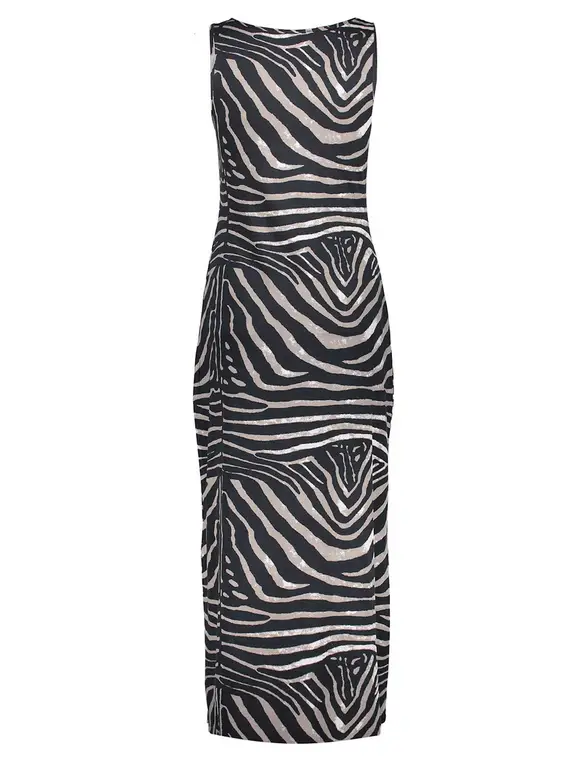 Geisha Dress long AOP 37057-60 RIVER