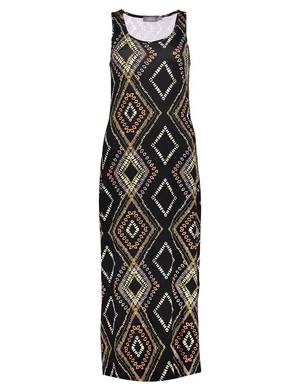 Geisha Dress long AOP 37057-60 RIVER