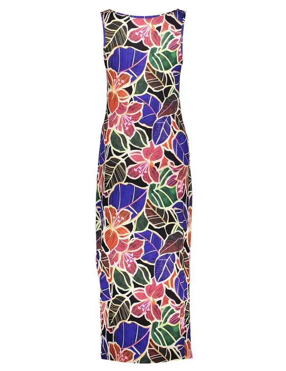 Geisha Dress long AOP 37379-60 RIVER
