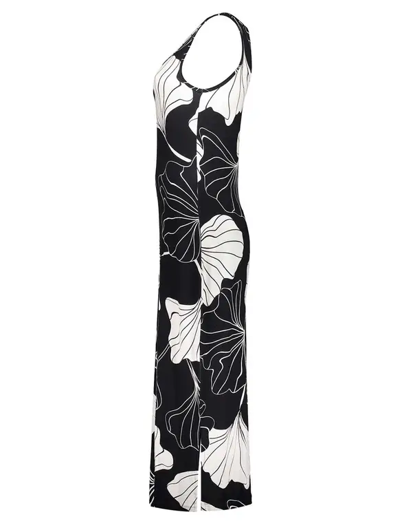 Geisha Dress long AOP 37379-60 RIVER